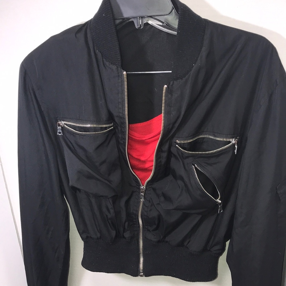 Crop jacket black